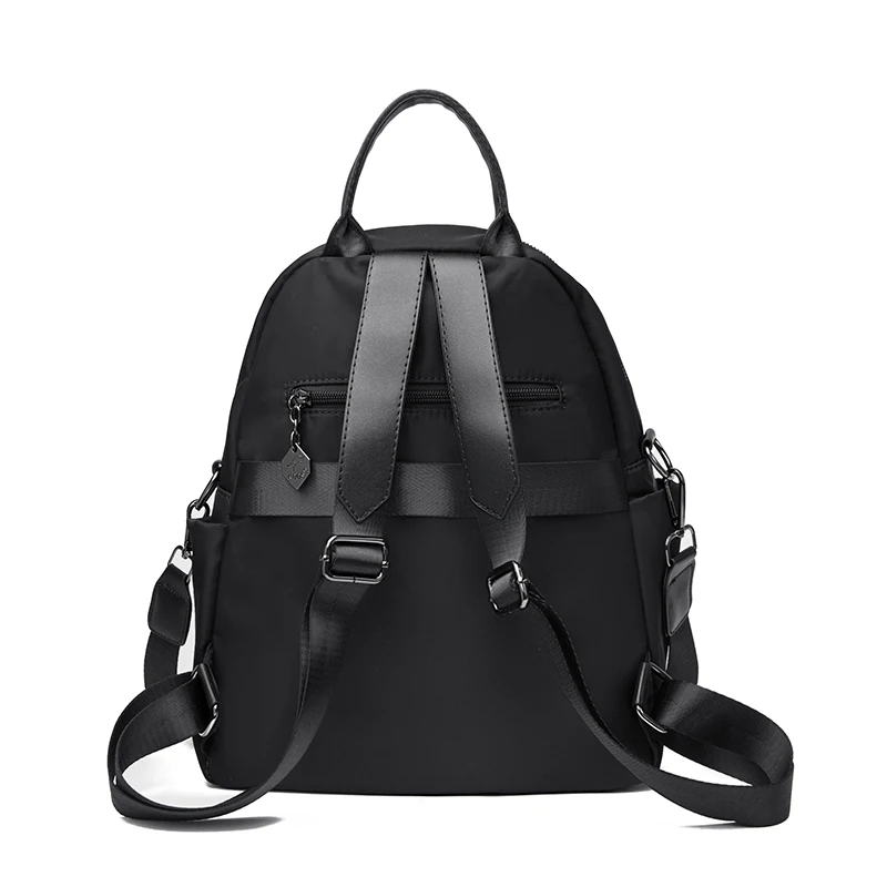 レディースバックパック無地防水カレッジバックパック品質オックスフォードファッション大容量トラベルブックバッグ Mochilas De Mujer