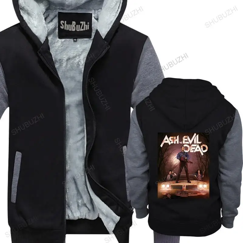 

men winter warm black hoody Ash Vs Evil Dead Poster male thick hoodies euro size