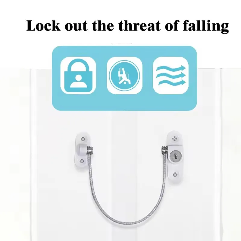 1/2/4Pcs Child Protection for Windows From Children Lock Baby Safety Window Stainless Steel Child Safety Locks Protection C83