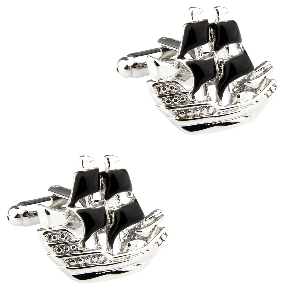 4 أنماط TZG أزرار أكمام رياضية للرجال أزرار أكمام قارب شراعي 1 زوج