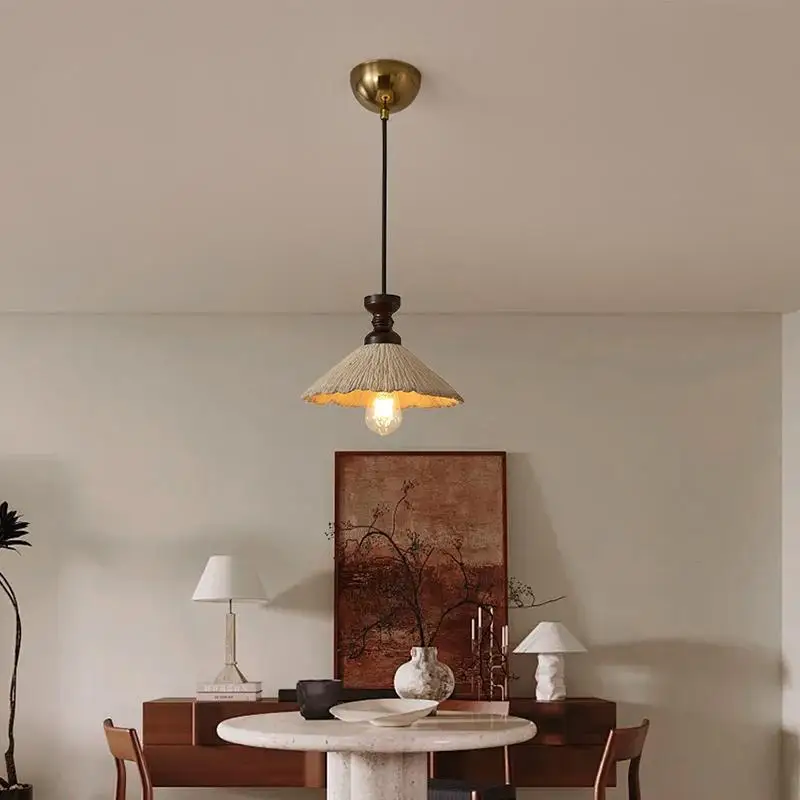

Vintage American Pendant Lamp - Solid Wood & Glass Fixture for Bar & Bedside, Premium Minimalist Chandelier