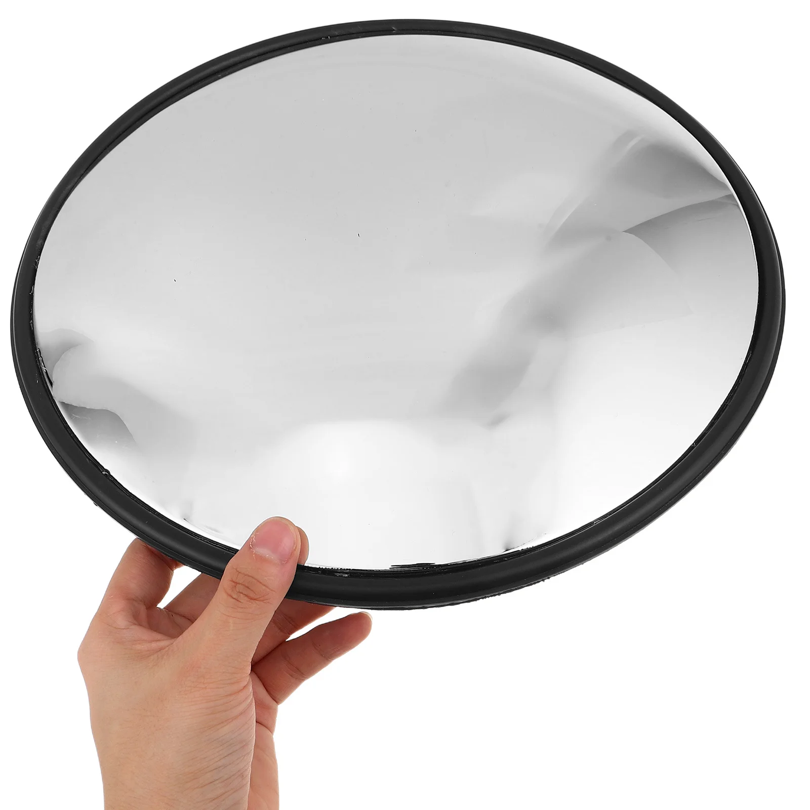 

12 Inch Kids Goofy Face Mirror Black Rim Convex Wall Panel Shatterproof Safe Indoor Decor For Sensory Play -