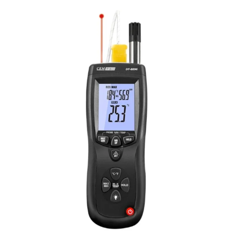 DT-8896 High Precision Industrial Temperature and Humidity Meter Three in One Professional Temperature and Humidity Tester