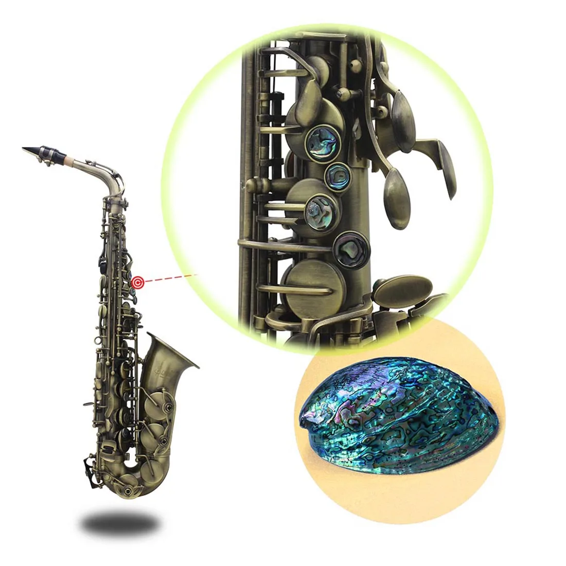 Slade Eb Altsaxofoon Cyaan Antieke Stijl E Flat Alto Sax Set Houtblaasinstrument Met Draagtas En Accessoires