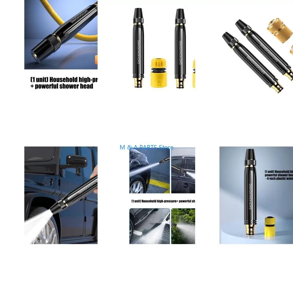 U1JF Twin Pack Strong Water Jet Sprayer Sturdy Alloy Water Sprays Nozzles Designed for Deep Cleaning Patios Window