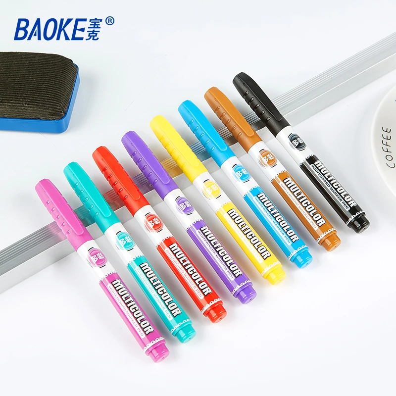 BAOKE M3904 علامات المسح الجاف رصاصة تلميح السبورة قلم تحديد للمعلمين مكتب واللوازم المدرسية