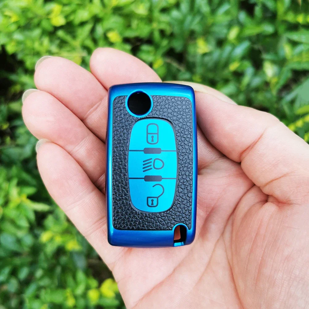 TPU 자동차 플립 키 케이스 커버 가방, 푸조 107 207 307 308 407 607 3008 5008 시트로엥 Xsara Picasso C5 C6 C8 용, 2024 새로운 패션