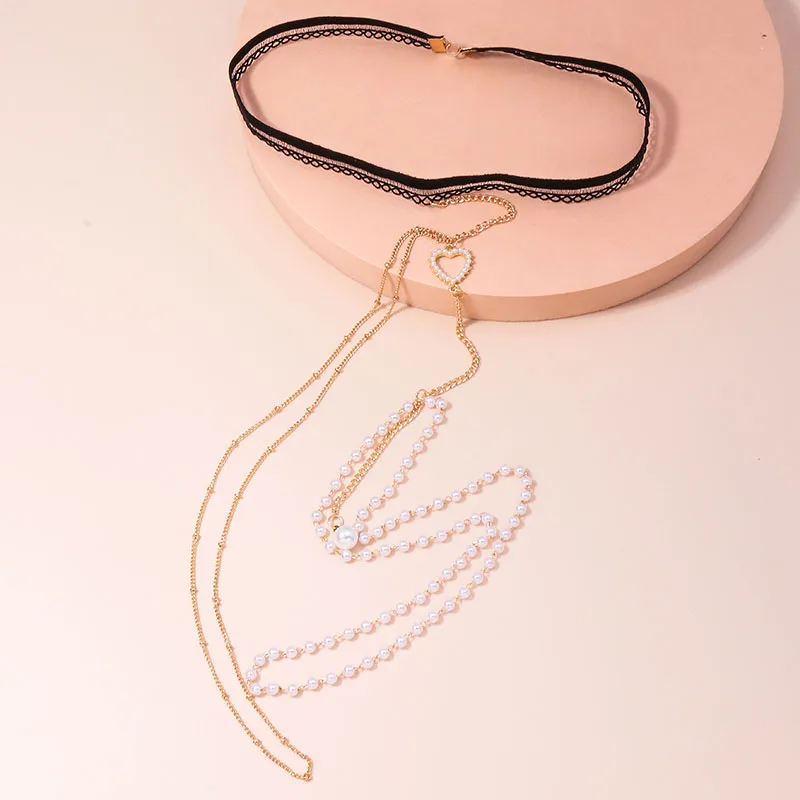 Aihua Bohemia Mehrschichtige Quastenperlen Beinketten für Frauen, verstellbare elastische Oberschenkelkette am Bein, Zubehör, sexy Körperschmuck – Detail 3