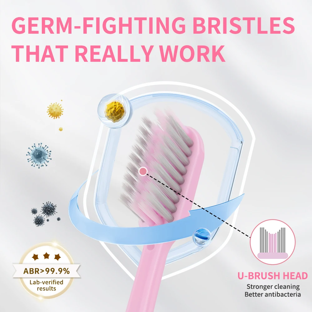 Orthodontic Toothbrush Folding Silver Ion Small Head Teeth Special Portable With Braces For Cleaning U-Shaped Soft Bristle Brace