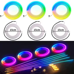 1X 15CM Speakers Lights Symphony 213 color 64-color RGB Car Ambient Lights Parts Speakers Lamp