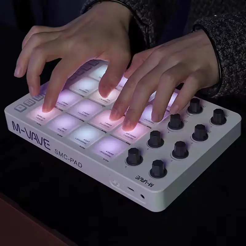 M Vave Smc Pad 16 Pad Midi Controller Portable Beat Pad Midi Keyboard For Music Production Arrangement