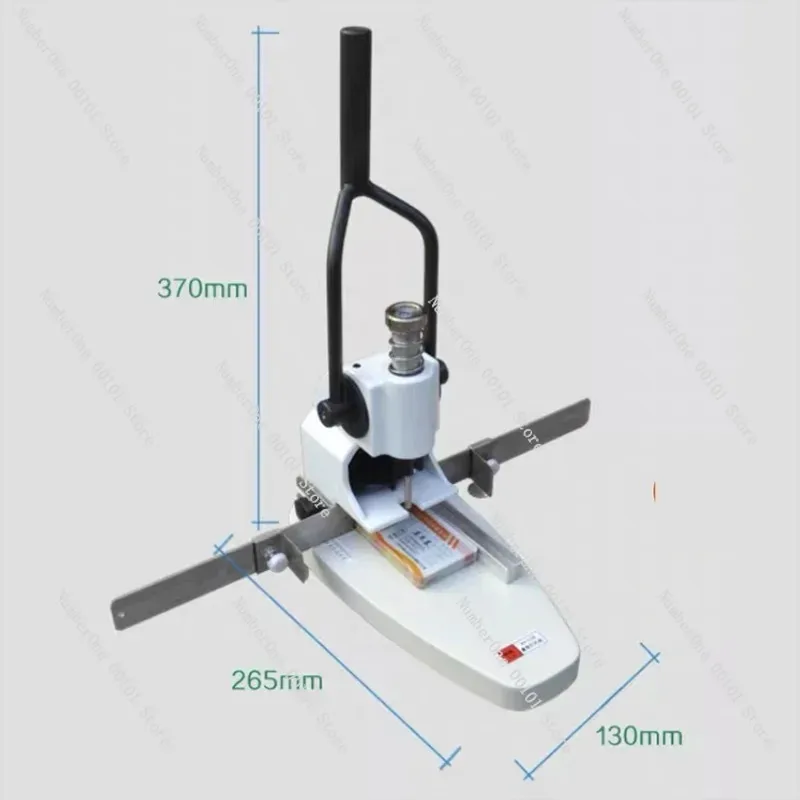 Manual Single Hole Paper Punching Machine with Drill Bit, 30mm Thickness Album Tag Driller for Craft