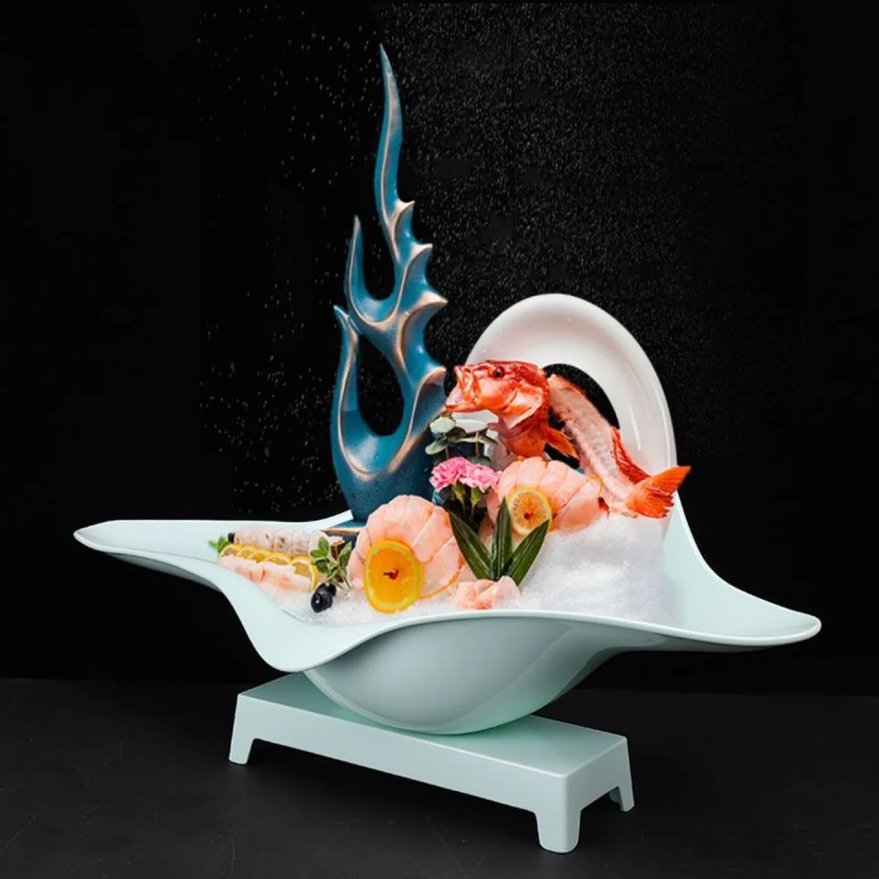 Melamine sashimi plate tableware seafood special high-end plate creativity