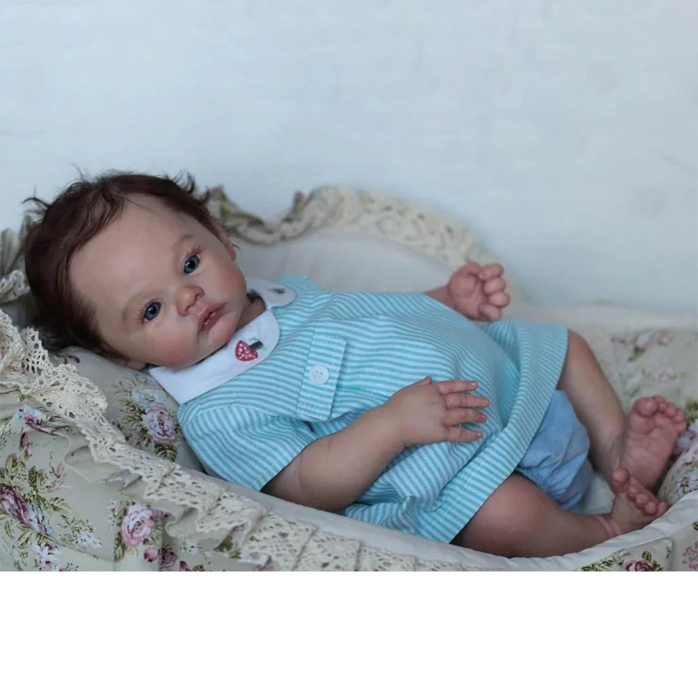 17 Inch 3D Painted Skin Bebe Reborn Meadow Doll Painted By Artists Handmade Lifelike Newborn Baby