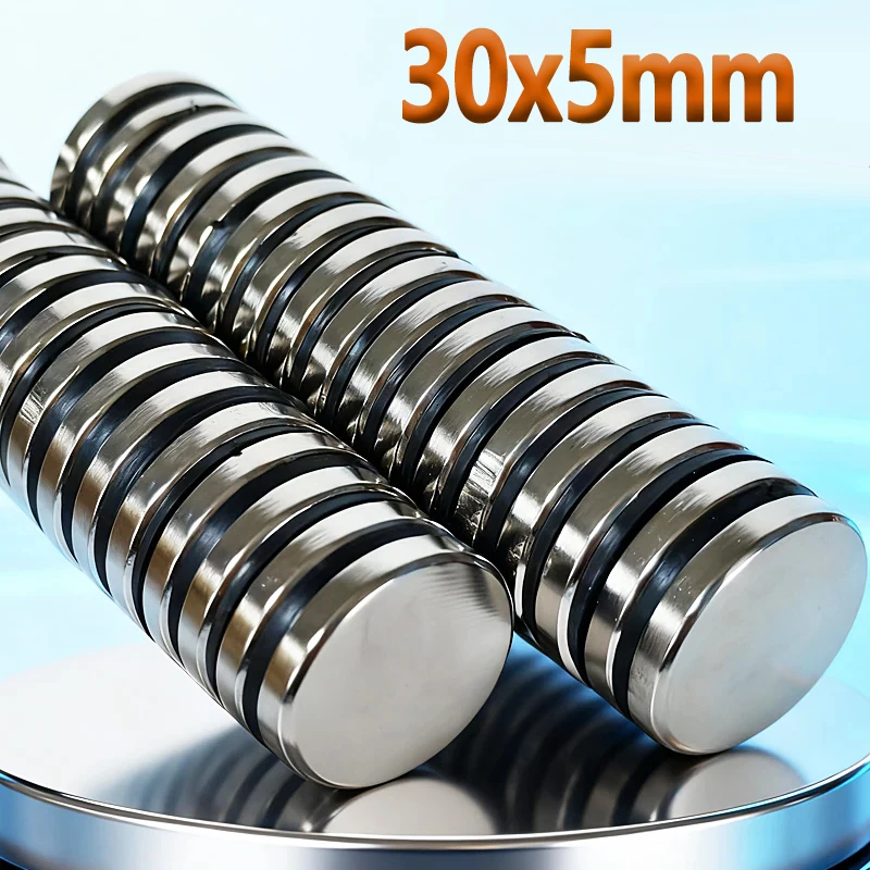 N35 NdfeB 30x5mm Magnet Round Shape 30*5mm Magnet Accessory Permanent Neodymium Magnetic Imanes Fridge Magnets 1-20pcs