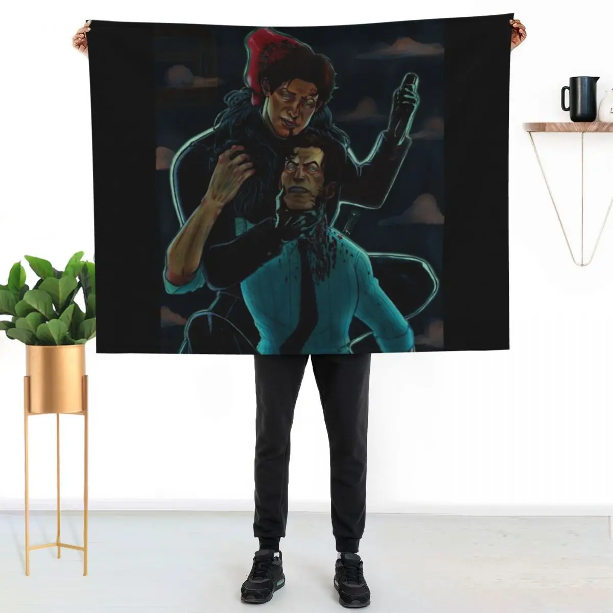 Saw V Mark Hoffman and Peter Strahm Throw Blanket Comforter Luxury Thicken Luxury Brand anime blankets ands Weighted Blankets