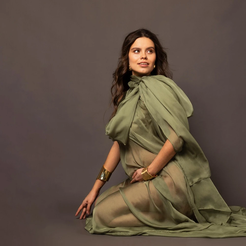 Maternity Photography Gown Flowy Chiffon Elegant Pregnant Women Maxi Dress For Photo Shoot Baby Shower Photography Props