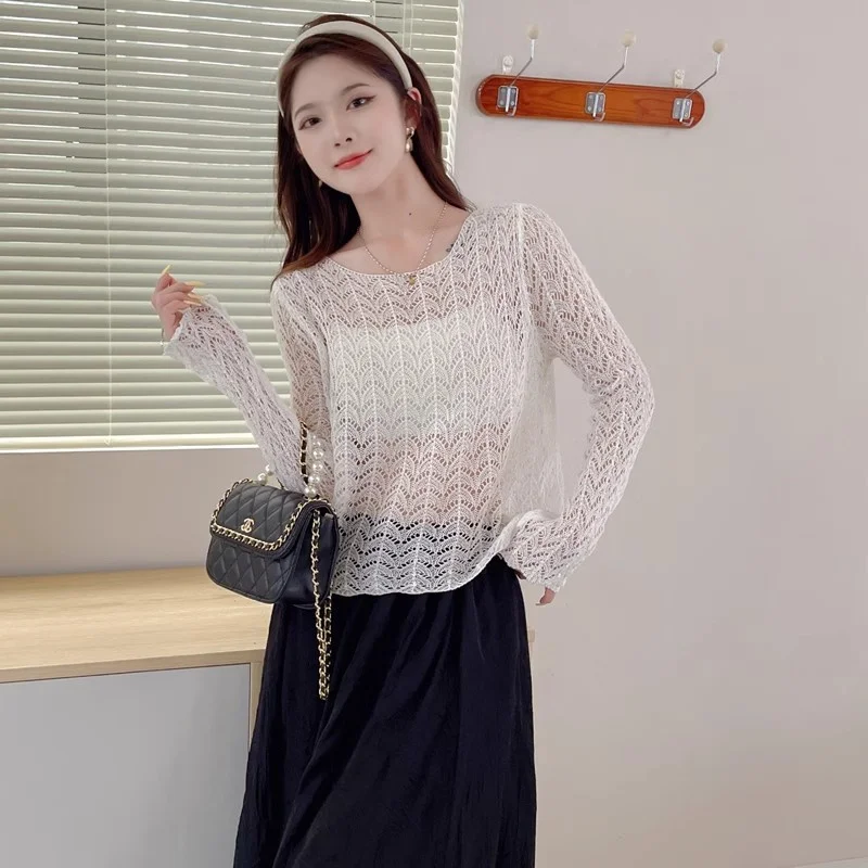 

Модный трикотаж без катышков, высококачественный Ele, новый женский европейский свитер Long Sve round Ne, осенний сезон, регу...