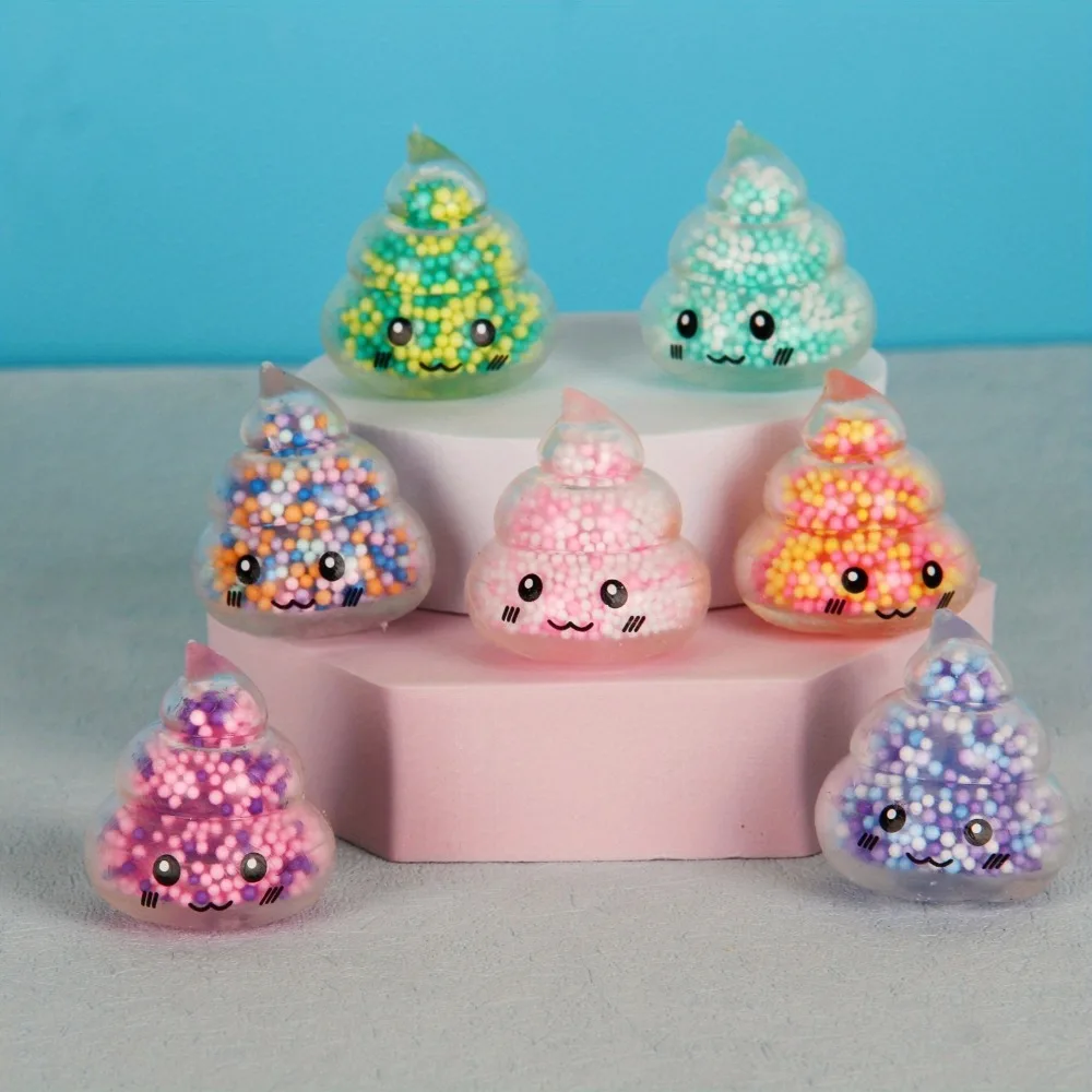 6 قطع من ألعاب كرة الإسفنج الإسفنجية المبتكرة، تخفيف التوتر، تخفيف القلق، هدايا مضحكة للحفلات للبالغين والأطفال #1