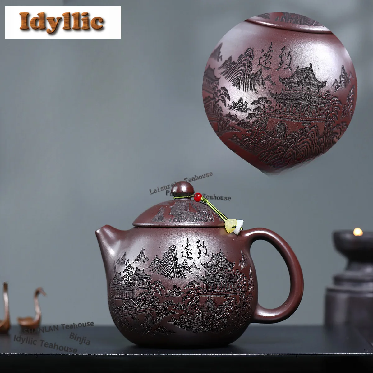 

550ml Yixing Purple Clay Teapots Handmade Dragon Egg Pot Raw Ore Antique Brass Mud Tea Making Kettle Zisha Tea Set Tea Services