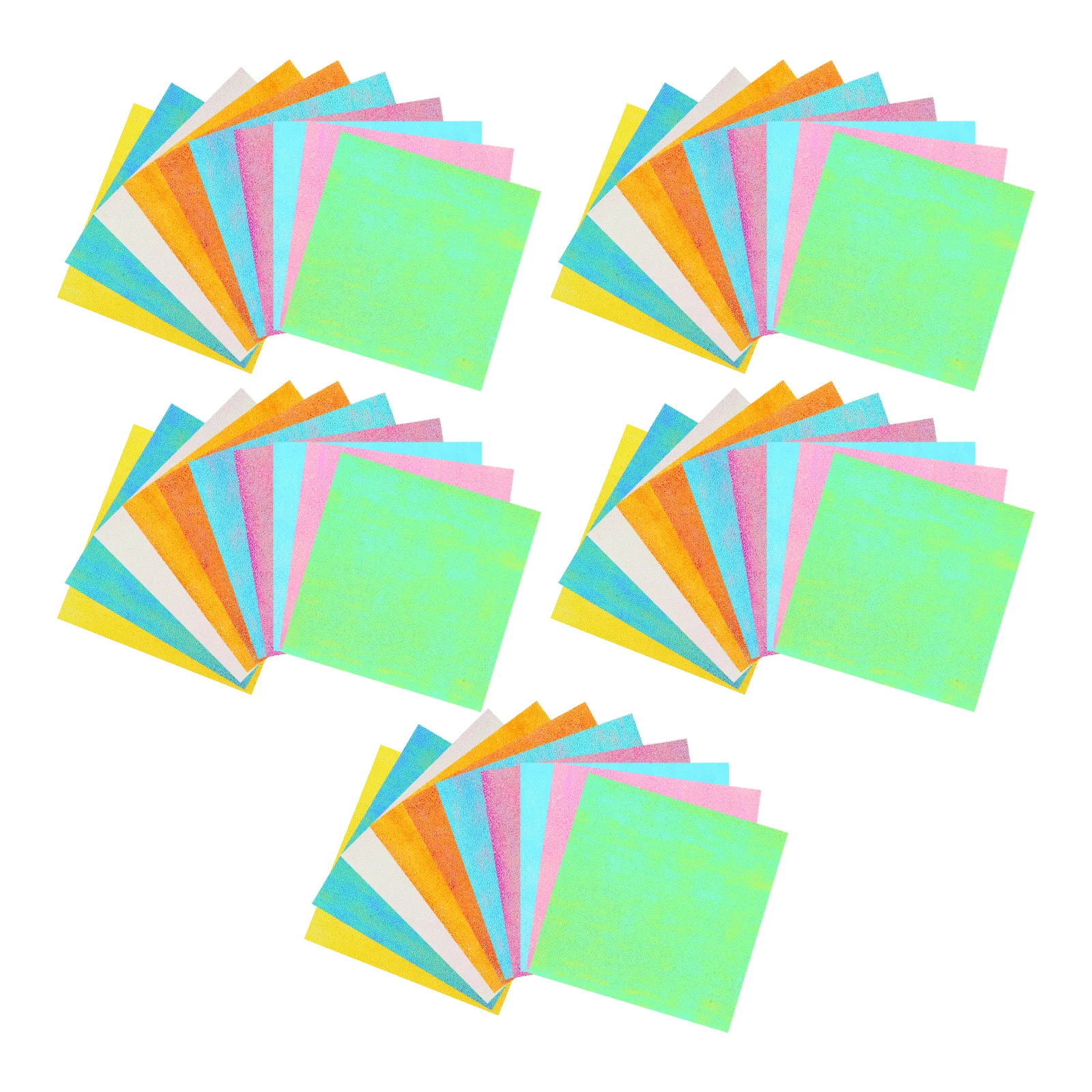 50pcs Iridescent Paper Square Shiny Folding Paper DIY Handcraft Paper for Paper Crane Paper Cuts (15cm, 10 Colors)