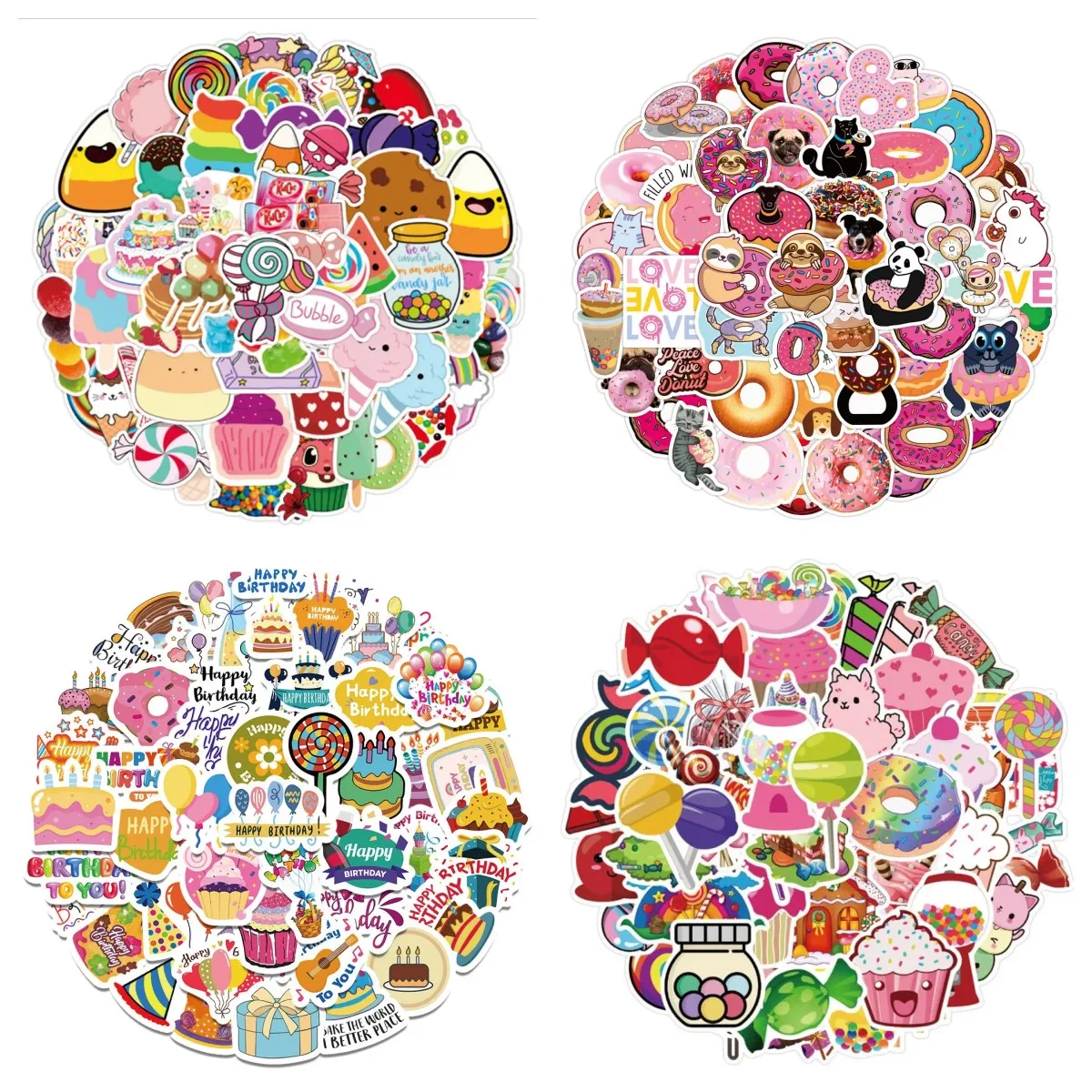 10/30/50PCS Versatile Cartoon Sweets Stickers Laptop Scooter Water Cup Refrigerator Helmet Guitar Decoration Toys Wholesale