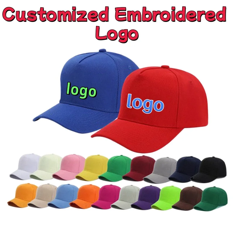 Customized Embroidered Logo Mao Qing Five Piece Baseball Hats Men's And Woman's Fashionable Trendy Sunscreen Duck Tongue Caps