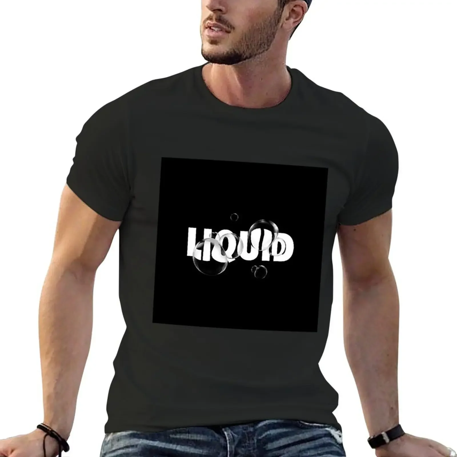 

Liquid wall design T-Shirt anime figures plain graphic t shirts anime clothes mens plain t shirts