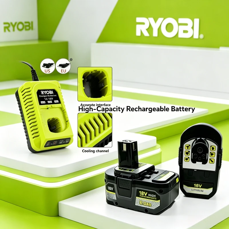 

For RYOBI high-performance lithium battery 18V low self discharge, suitable for all tools P104, P107 P108 P109 RB18L20 P117 P118