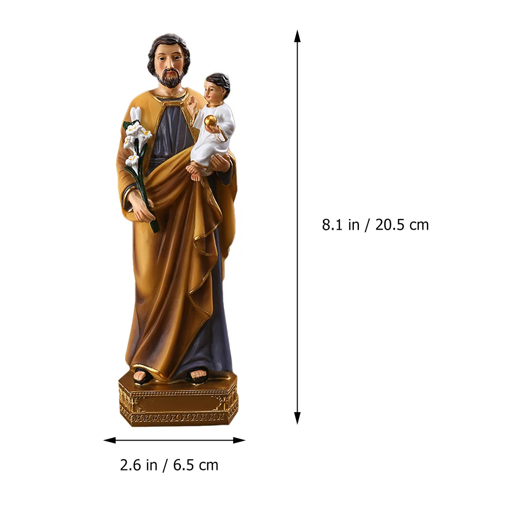 

1Pcs Jesus Statue Religious Adornment High Quality Resin Decoration Home Office Bedroom Desktop Decor Perfect Christian Gift