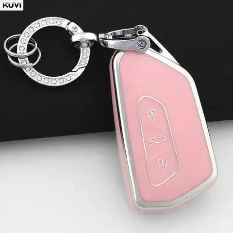 TPU Araba Akıllı Anahtar Kılıfı VW Volkswagen Golf 8 MK8 ID.3 ID.4 Cupra Skoda Octavia A8 SEAT Leon MK4 2021 Formentor Tarraco İçin