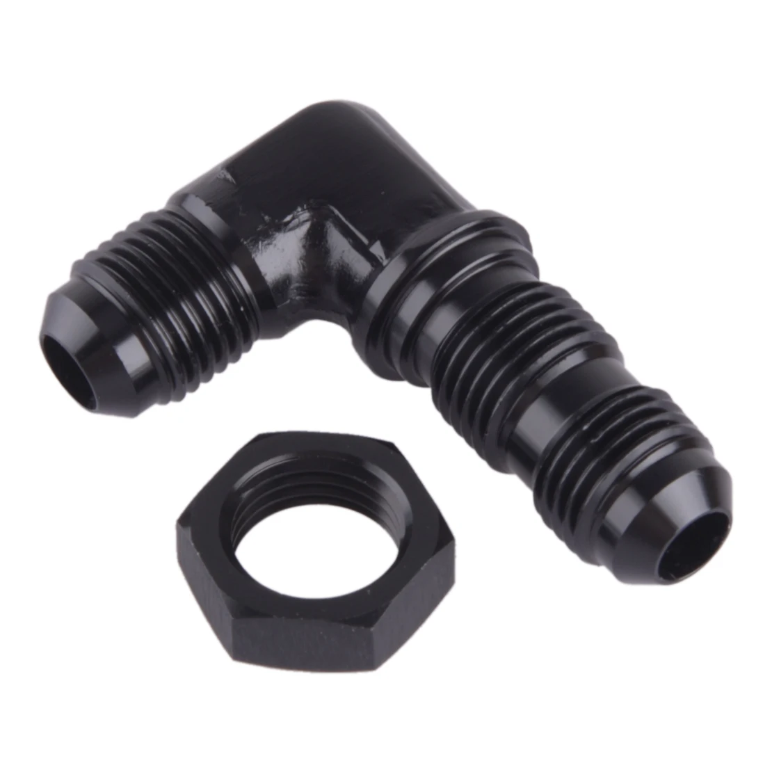 

Черный алюминий от AN до AN6 «папа» 90 ° Переходник для раструбного фитинга с гайкой, подходящий для универсального