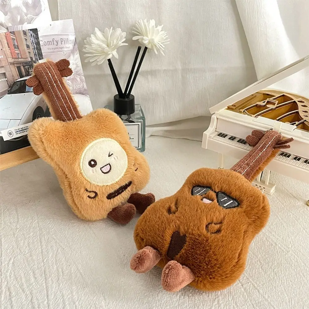 

Cartoon Guitar Plush Doll Pendant Musical Instrument Violin Guitar Plush Key Rings Kawaii Soft Guitar Plush Keychain Car Key