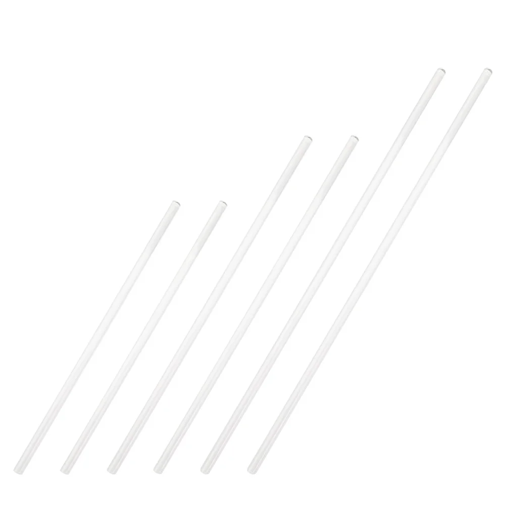 

6Pcs Glass Stirring Rods High Temperature Resistant Lab Sticks for Experiment Mixing and Lab Use Supplies Glass Stirring Rod