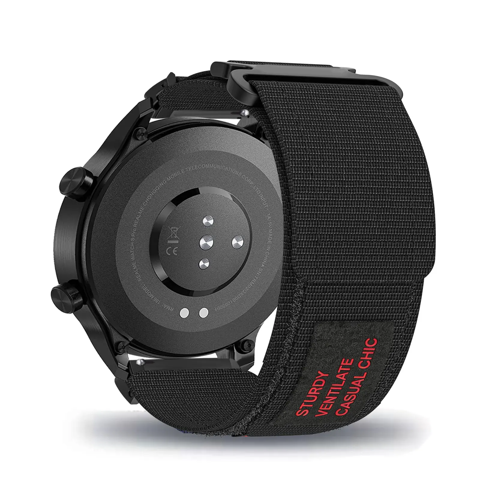 

Nylon Velcro Bands for Realme Watch 3 Pro/Watch 3/Watch 2/Watch 2 Pro/Watch S/Watch S Pro Strap for Men and Women
