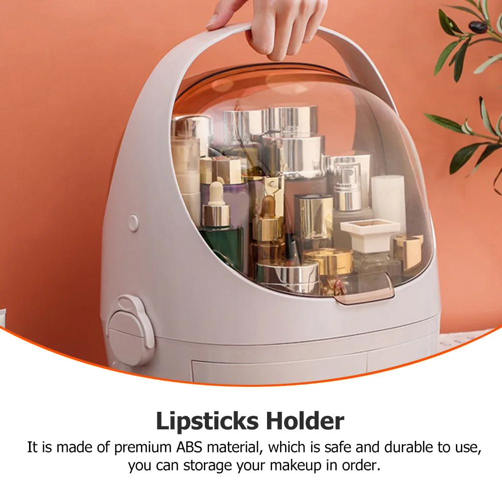 

Transparent ABS Storage Box for Makeup Cosmetics ganizer Lipsticks Eye Shadow Plastic Case Jewellery Holder Desk