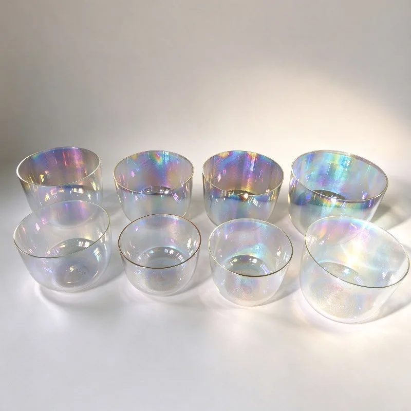 8 Piece Set Singing Bowl 3 Scales 432/440Hz Sound Bowls Meditation Crystal Singing Bowl Yoga Professional Percussion Instruments