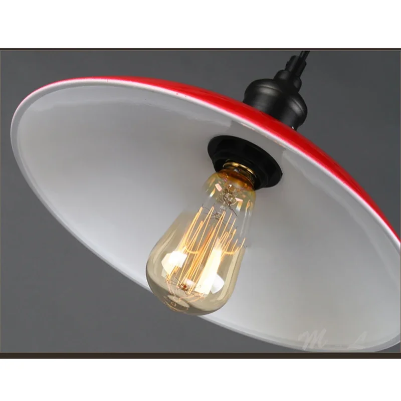 Loft Industrial Pendant Light Colourful Plate Hanging Lamps for Bar Restaurant Suspension Luminaire Vintage Pendant Lamp Fixture
