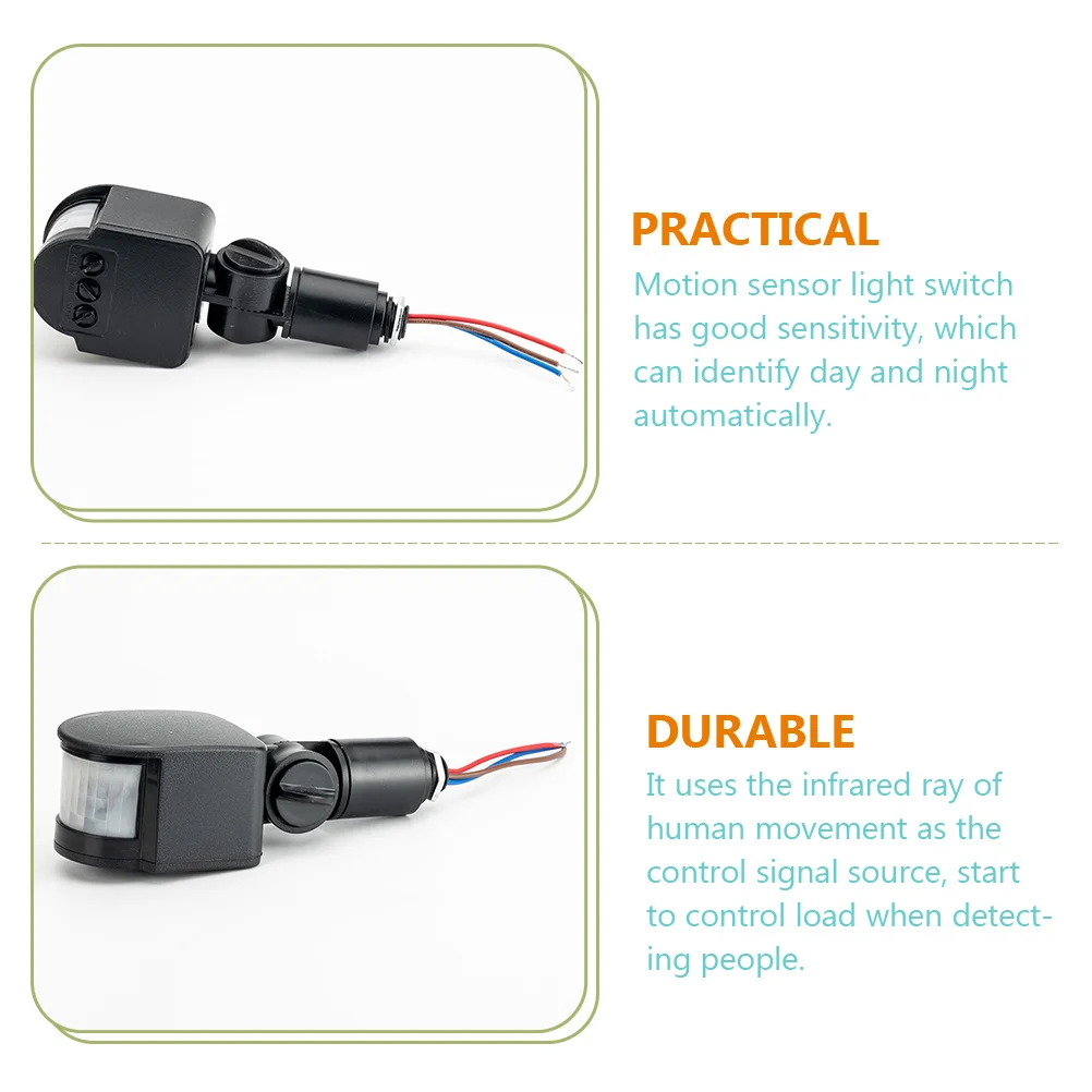 

Infrared Motion Sensor Light Switch for 30W LED DC12V Black Controller 180 Degree Detection Adjustable Angle Horizontal