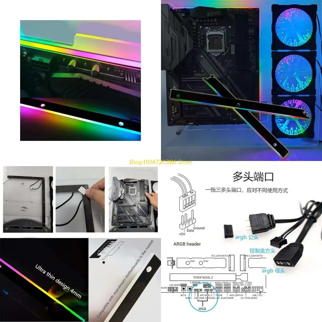 K0EA 0.5mm ARGB Circuit Board Mat for Customization PC Builds With Seamlessly Magnetic Connection