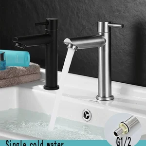 Toilettenhahn aus Edelstahl, ein einziges kaltes Wasser für die öffentliche Toilette, 1, 2 Zoll Badezimmerzubehör (kein Schlauch) 8 Haupt Sales Lavity Tap Badezimmer - №7