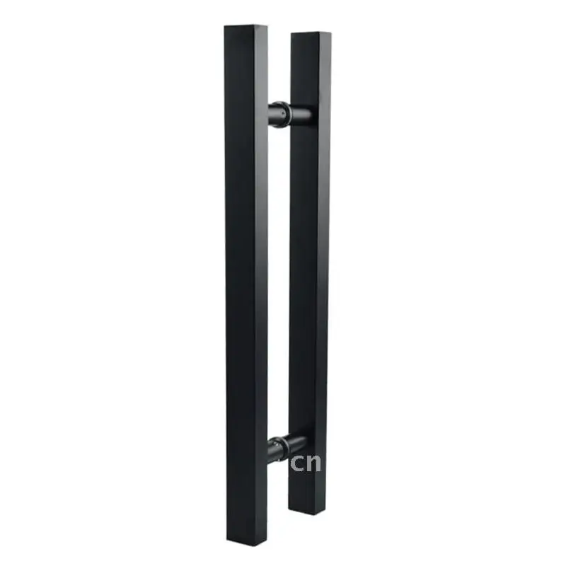 

Matte Glass Stainless Steel Door / Black Handle Wooden