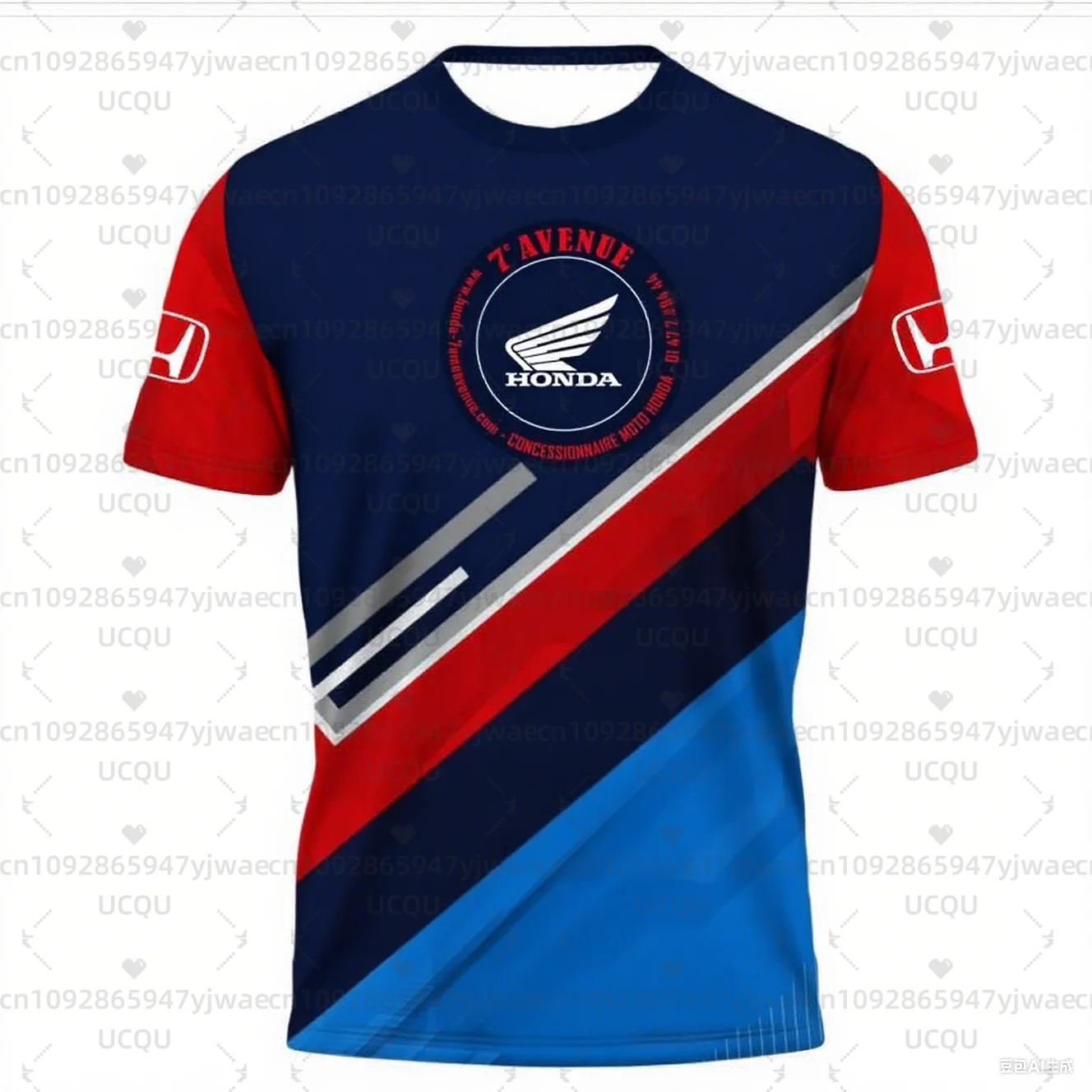 

Спортивная мужская быстросохнущая гоночная футболка Honda с цветным принтом, мотоциклетный байкерский трикотаж, спортивная одежда с коротким рукавом, легкая уличная футболка