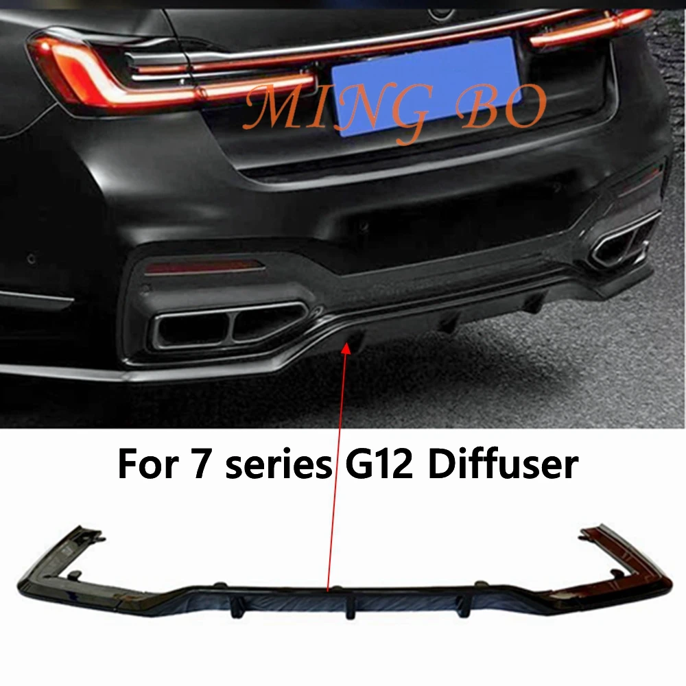 

For 7 Series G12 New Products Body Kit Glossy Black Spoiler Front Splitter Lip Rear Bumper Rear Diffuser