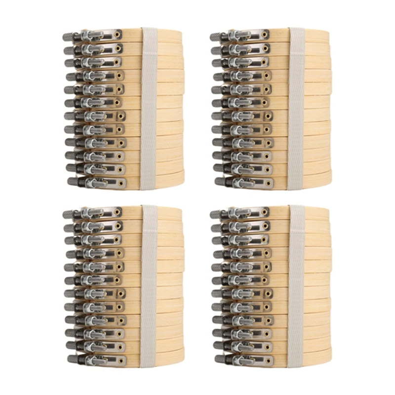 

48 PCS Embroidery Hoop Mini Embroidery Hoop Bamboo Round Hoop Wood Color For DIY Craft Needlework, Sewing And Crafts 8Cm
