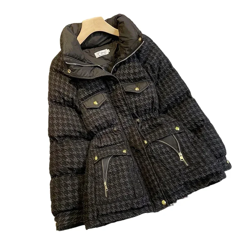 

2024 Winter New Women's Down Cotton Jacket Loose Commuting Casual Fashion Stand Up Collar Coat