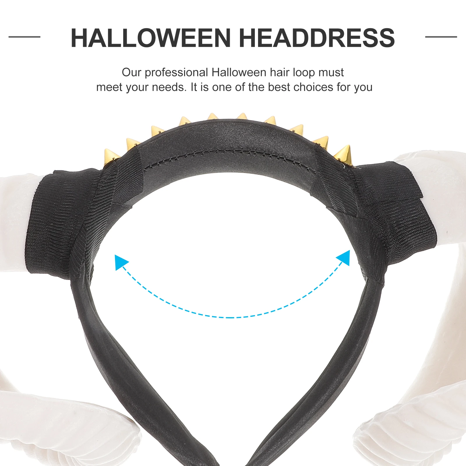 

1pc Halloween Hair Hoops Gothic Sheep Horn Headband Party Cosplay Costume Accessory Lightweight Non-Fading For Halloween Party