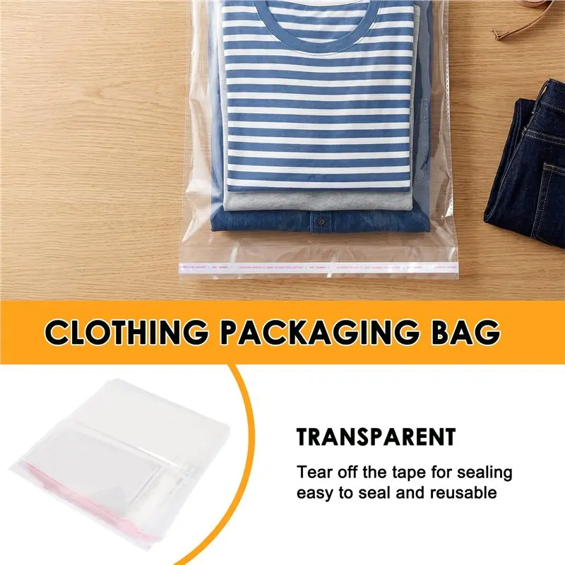 A96K-100X A3 Package Bag 45X32cm Clear Resealable Plastic Self Seal Adhesive