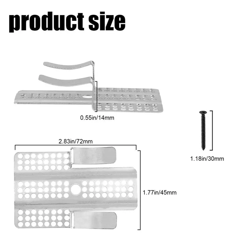 DT17 Drywall Repair Clips Wall Patch Kit, for 1/2 Inch Sheetrock, Stainless Steel, with Screws, Professional Hole Repair