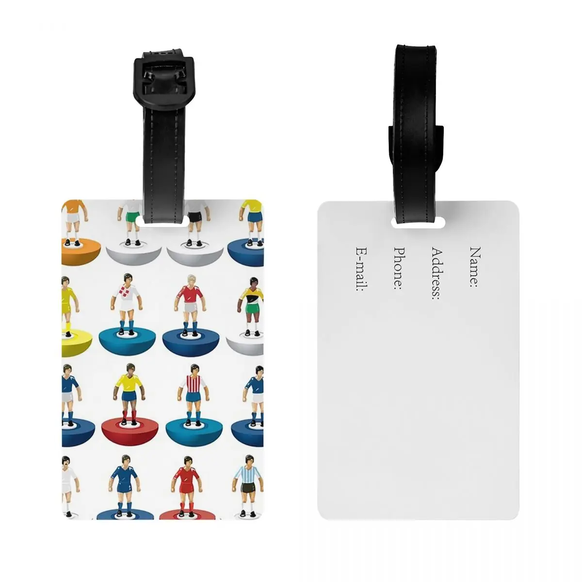 World Subbuteo اللاعبين علامات الأمتعة حقيبة الملحقات السفر موضة الأمتعة الصعود علامة التسمية حامل معرف اسم العنوان